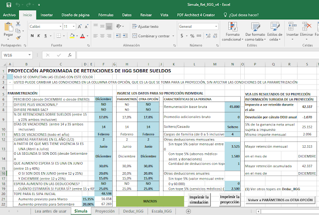 Nueva Planilla Excel Para Estimar Retenciones De Ganancias 3818