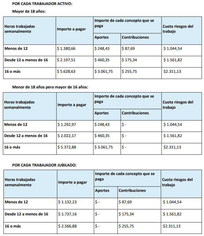 Servicio Doméstico Aportes y Contribuciones 2023