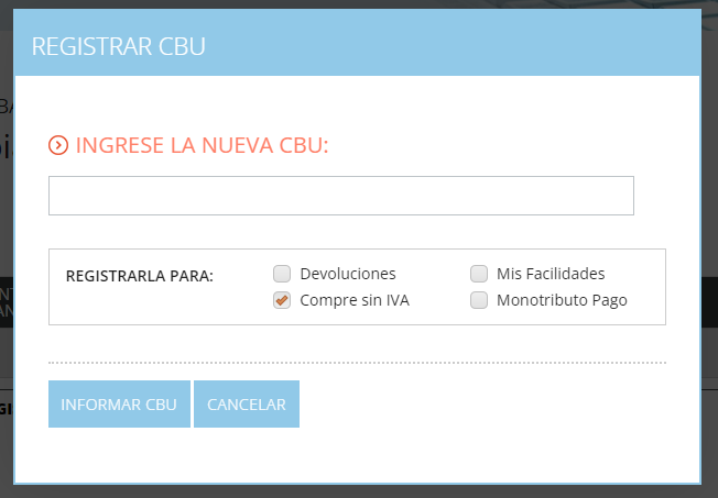 AFIP: Ya Se Puede Informar El CBU Para "Compre Sin IVA"